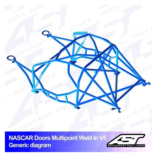 Klatka bezpieczeństwa BMW (E30) 3-Series 5-drzwiowa Tourwg AWD wielopunktowo spawana w V5 NASCAR-door