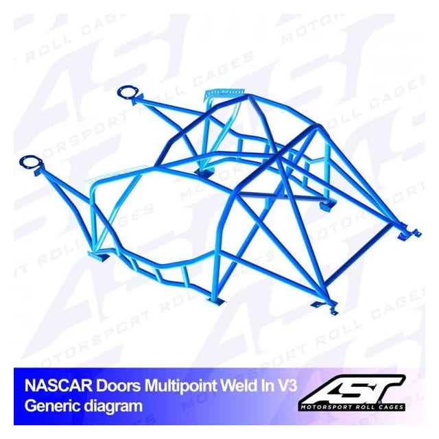 Klatka bezpieczeństwa BMW (E30) 3-Series 5-drzwiowa Tourwg RWD wielopunktowo spawana w V3 NASCAR-door