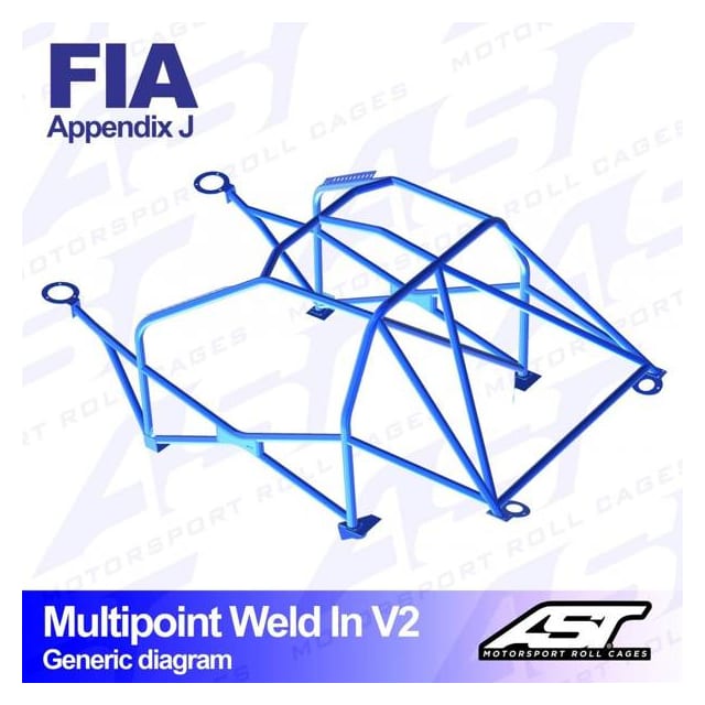 Klatka bezpieczeństwa FORD Fiesta (Mk3) (GFJ) 3-drzwiowa Hatchback wielopunktowo spawana w V2
