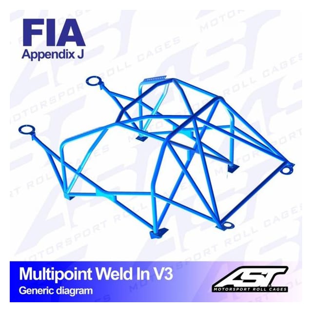 Klatka bezpieczeństwa HONDA wtegra (DB, DC) 3-drzwiowa Coupe wielopunktowo spawana w V3
