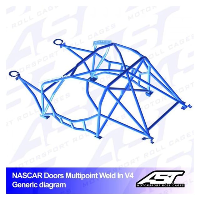 Klatka bezpieczeństwa TOYOTA Supra (Mk3) 3-drzwiowa Coupe wielopunktowo spawana w V4 NASCAR-door