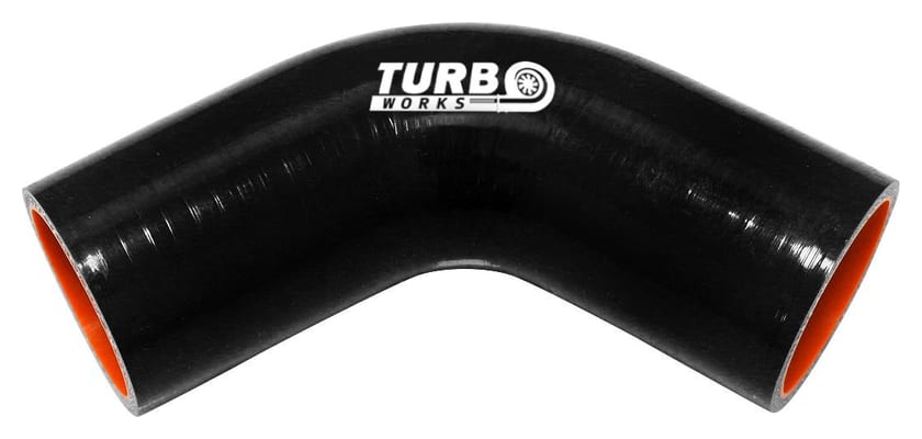 Kolanko 67st TurboWorks Pro Black 45mm