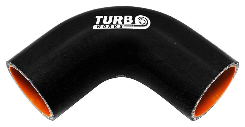 Kolanko 90st TurboWorks Pro Black 45mm