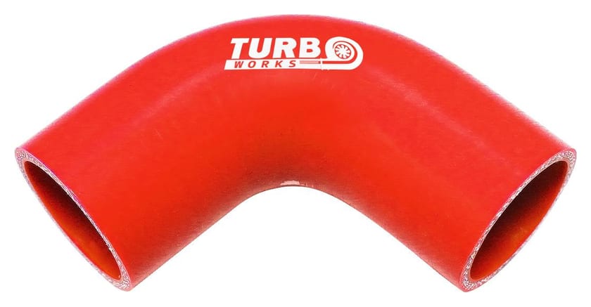 Kolanko 90st TurboWorks Red 63mm