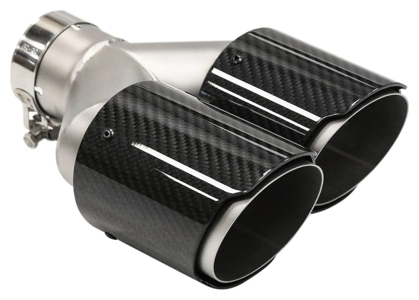 Końcówka Tłumika 101mmx2 wejście 63mm Prawa Carbon Gloss
