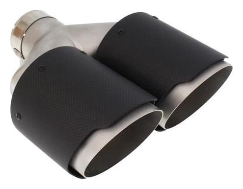 Końcówka tłumika 114mmx2 wejście 63mm Carbon Matt