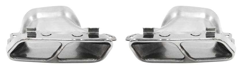 Końcówka tłumika 210x80mm wejście 140x85mm Mercedes A45 S600 Polerowana Zestaw