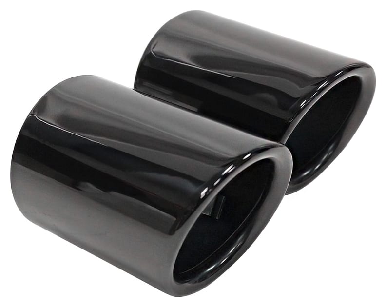 Końcówka Tłumika 74mmx2 wejście 70mm Black Chrome