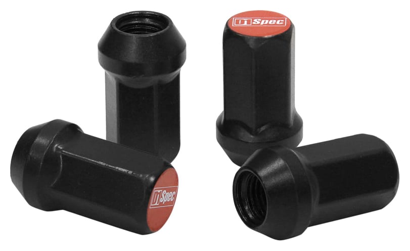 Kute Nakrętki D1Spec Alu M12x1,5 37mm Czarne/Czerwone