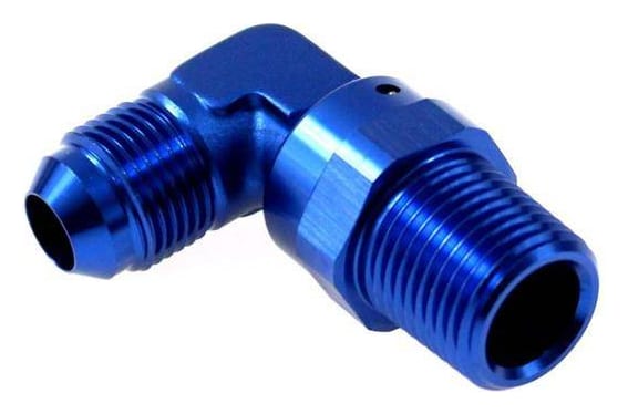Łącznik męsko-męski 90° AN8-1/2NPT
