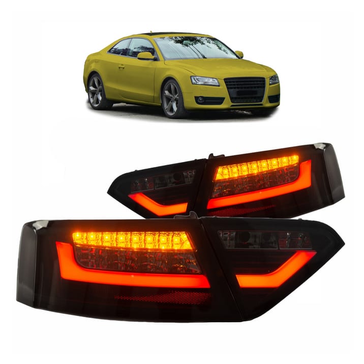 Lampy Audi A5 8T Tył LED Black-Smoke