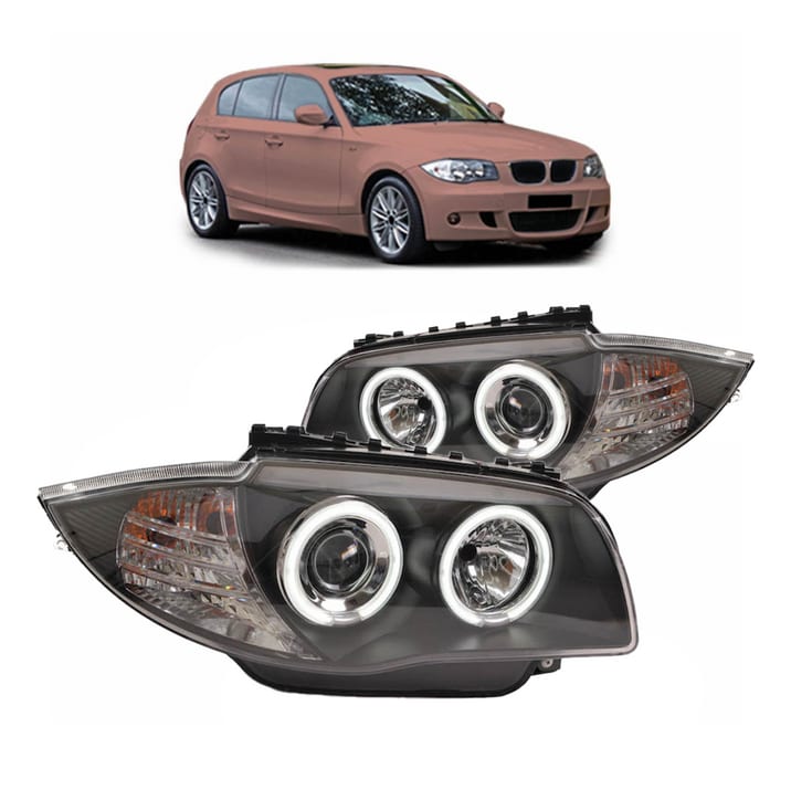 Lampy BMW 1 E81 E82 E87 E88 Przód CCFL Black