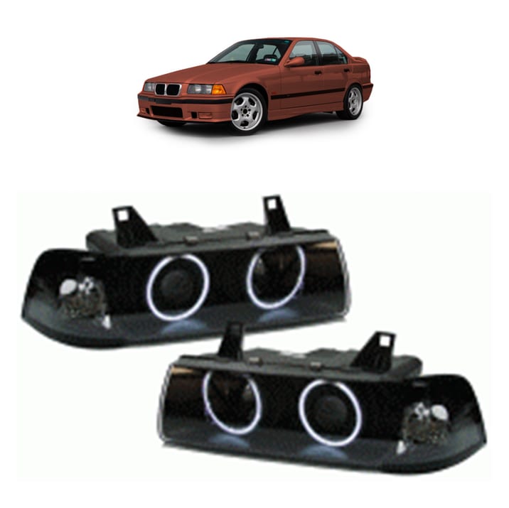 Lampy BMW 3 E36 Przód CCFL Black