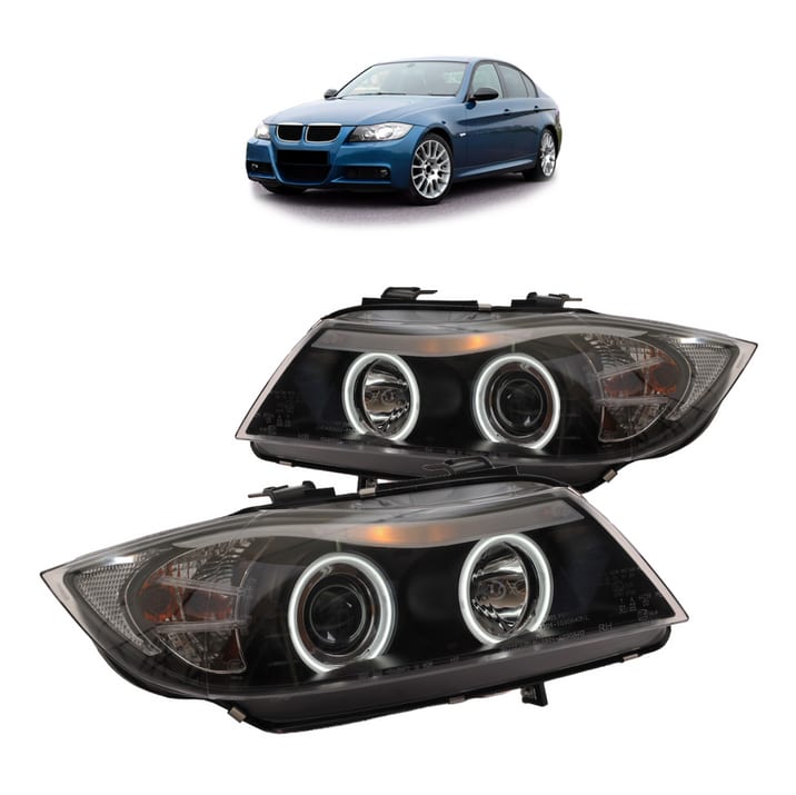 Lampy BMW 3 E90 E91 Przód CCFL Black