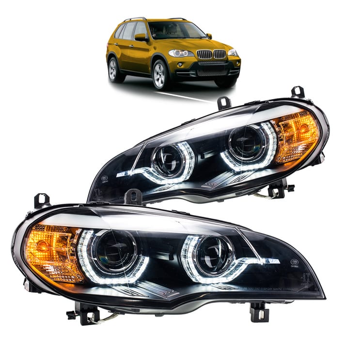 Lampy BMW X5 E70 Przód Xenon Black