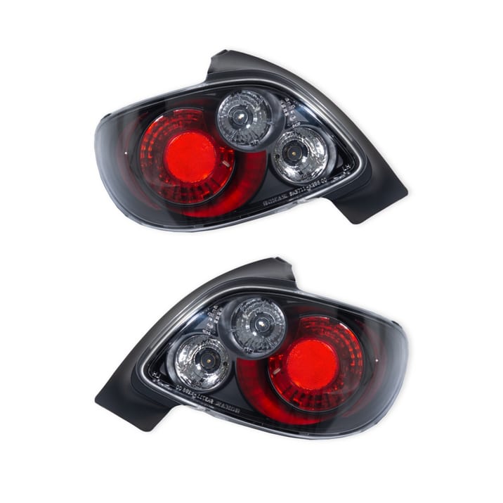 Lampy PEUGEOT 206 1998-obecnie Tył Black