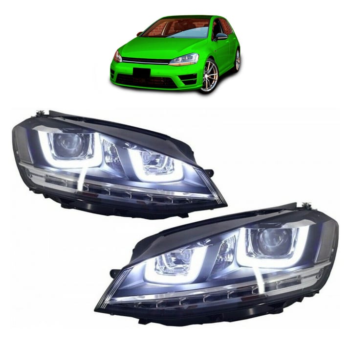 Lampy Volkswagen Golf 7 Przód Chrome