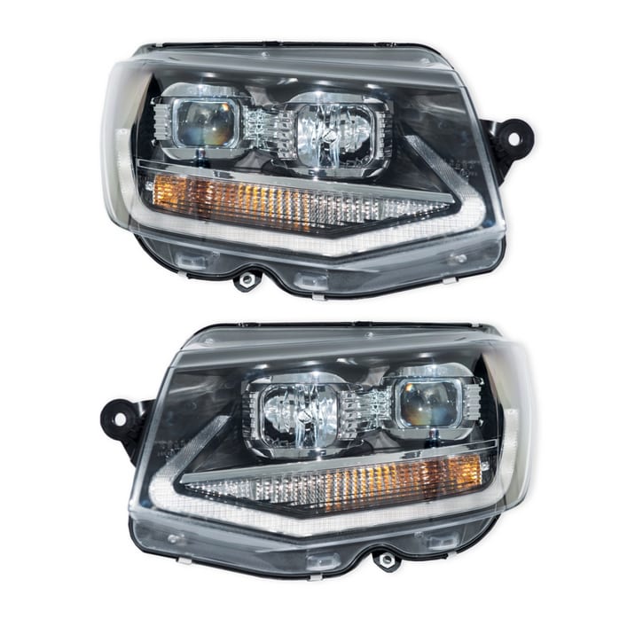 Lampy Volkswagen Transporter T6 Przód DRL Black