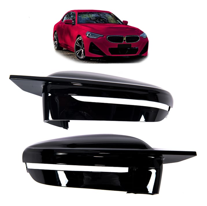 Nakładki lusterek BMW 2 G42 3 G20 G21 4 G22 G23 G26 5 G30 G31 6 G32 7 G11 G12 8 G14 G15 G16 Gloss Black