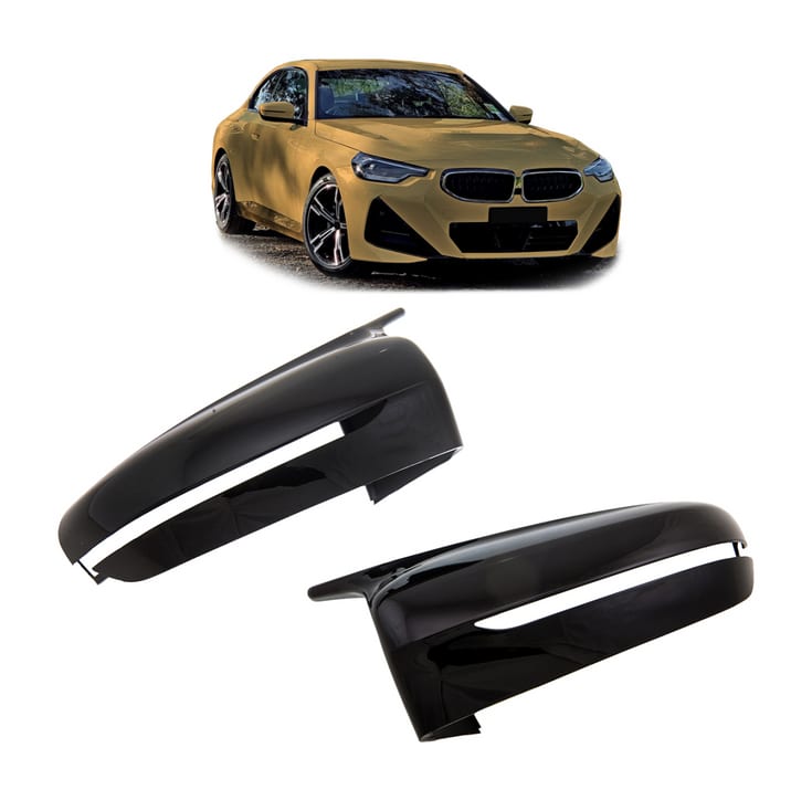 Nakładki lusterek BMW 2 G42 3 G20 G21 4 G22 G23 G26 5 G30 G31 6 G32 7 G11 G12 8 G14 G15 G16 Gloss Black