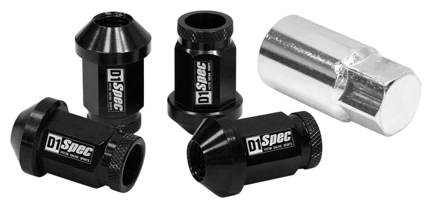 Nakrętki D1Spec Replika Alu 40mm M12x1.25 Czarne