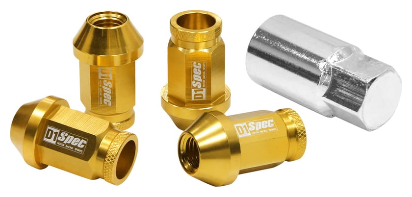 Nakrętki D1Spec Replika Alu 40mm M12x1.5 Złote