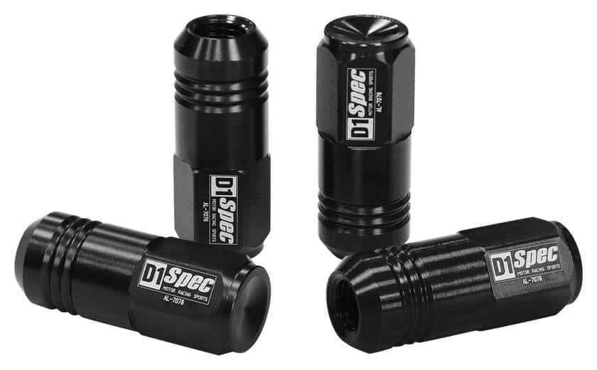 Nakrętki D1Spec Replika Alu EW M12x1,5 50mm Czarne