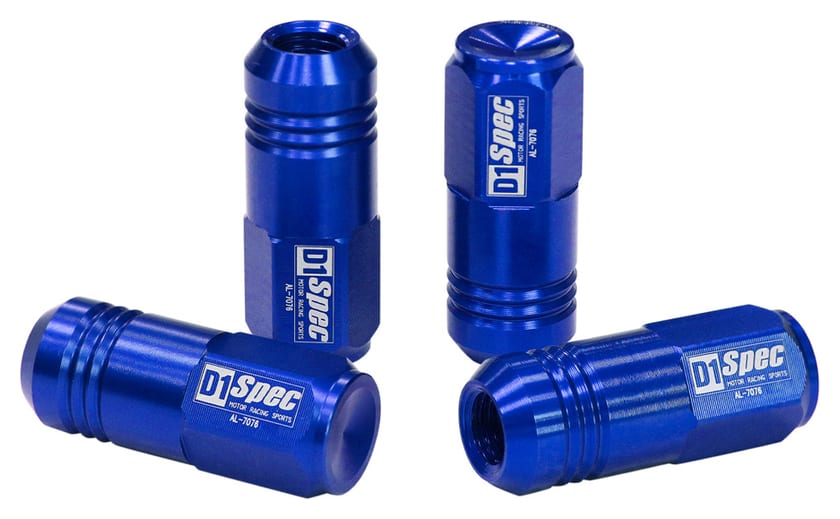 Nakrętki D1Spec Replika Alu EW M12x1,5 50mm Niebieskie