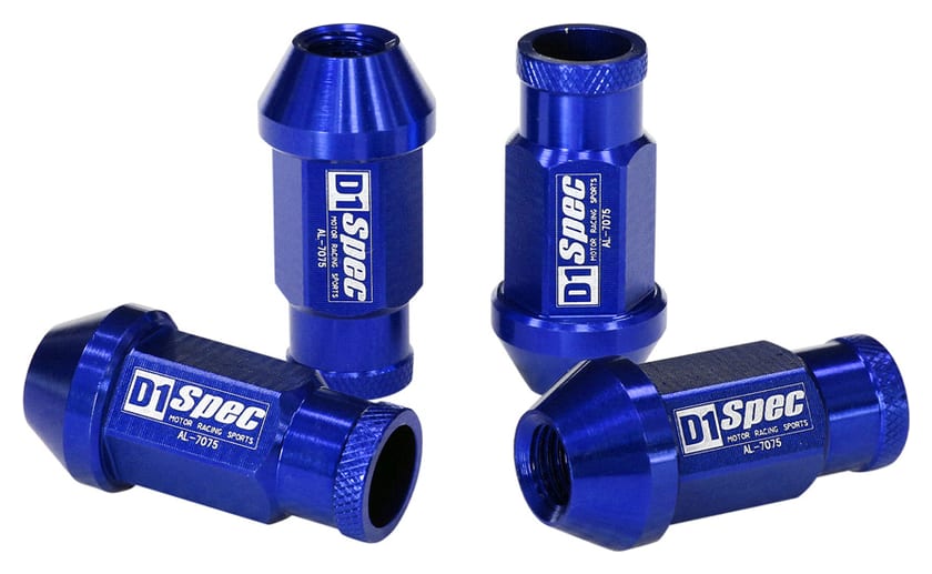 Nakrętki D1Spec Replika Alu Race M12x1,5 50mm Niebieskie
