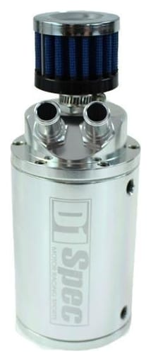 Oil Catch Tank D1Spec 0.48L 15mm Silver + Filtr