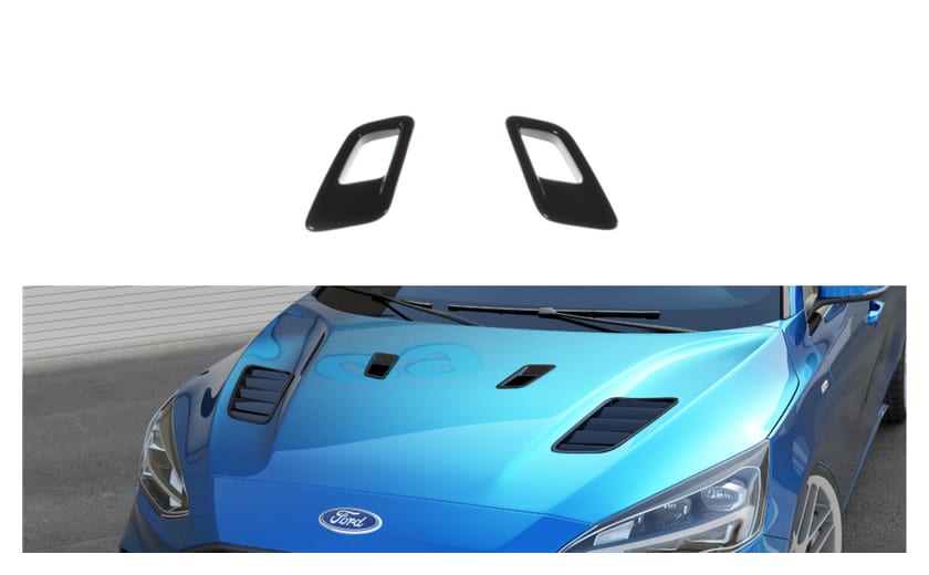 Otwory maski Ford Focus ST-Line I STV Mniejsze Gloss Black