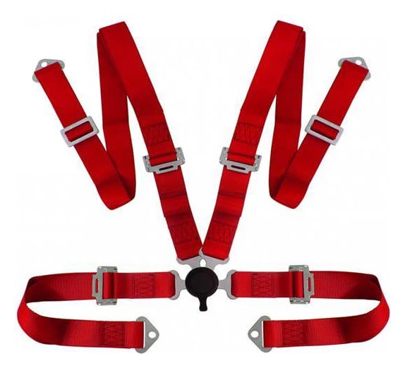 Pasy sportowe 4p 2" Czerwone - Quick