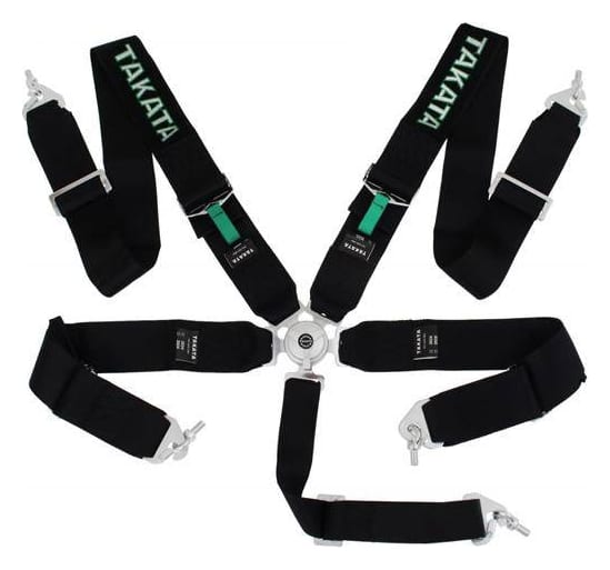 Pasy sportowe 5p 3" Czarne Takata Replica harness
