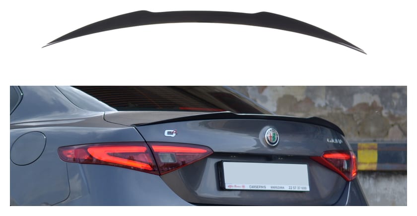 Przedłużenie Spoilera Alfa Romeo Giulia Veloce Gloss Black
