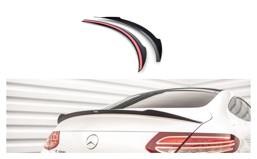 Przedłużenie Spoilera Mercedes-Benz C W205 AMG-LINE Tył Gloss Black