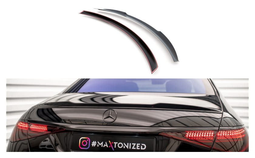 Przedłużenie Spoilera Mercedes-Benz S W223 Gloss Black 3D Gloss Black