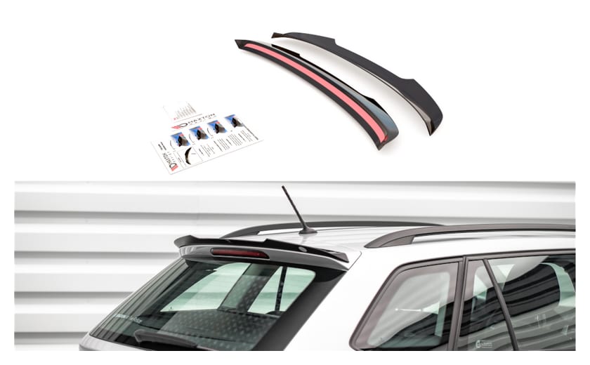 Przedłużenie Spoilera Skoda Fabia III Combi Gloss Black