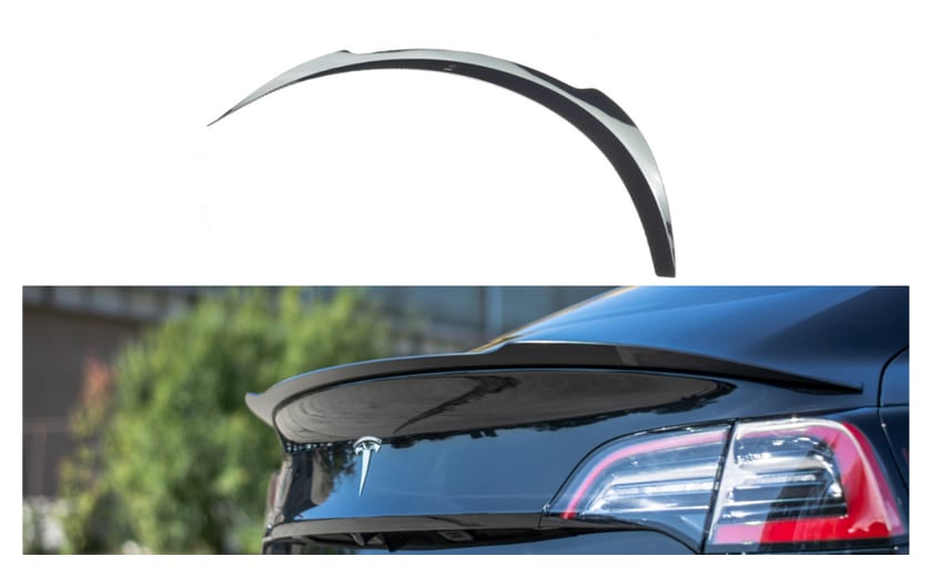 Przedłużenie Spoilera Tesla Model 3 Gloss Black