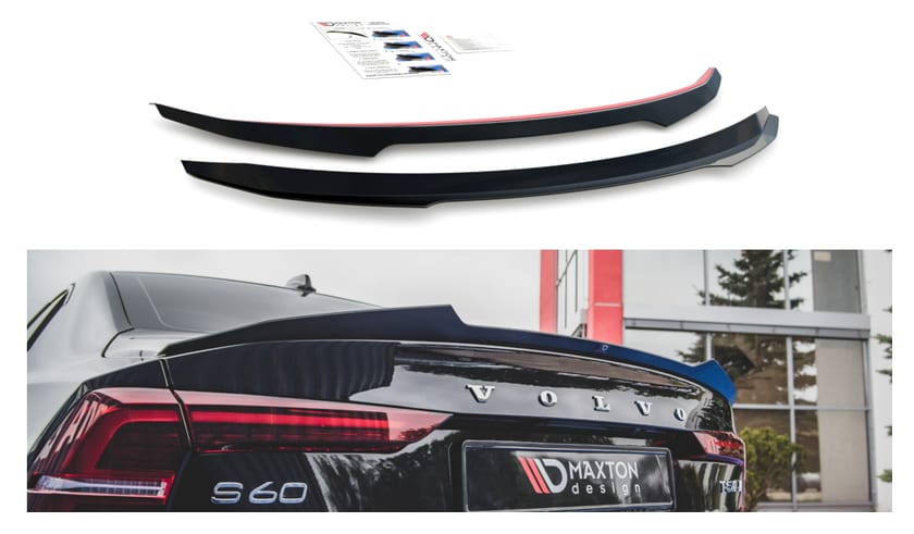 Przedłużenie Spoilera Volvo S60 III R-Design Gloss Black