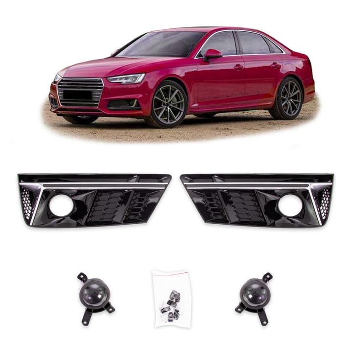 Ramka halogenów Audi A4 B9 Silver