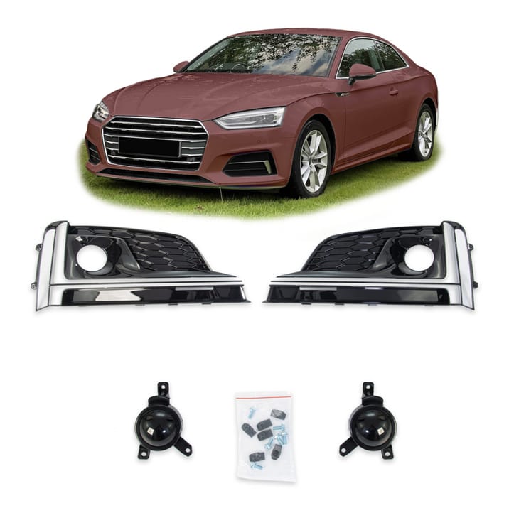 Ramka halogenów Audi A5 F5 Silver