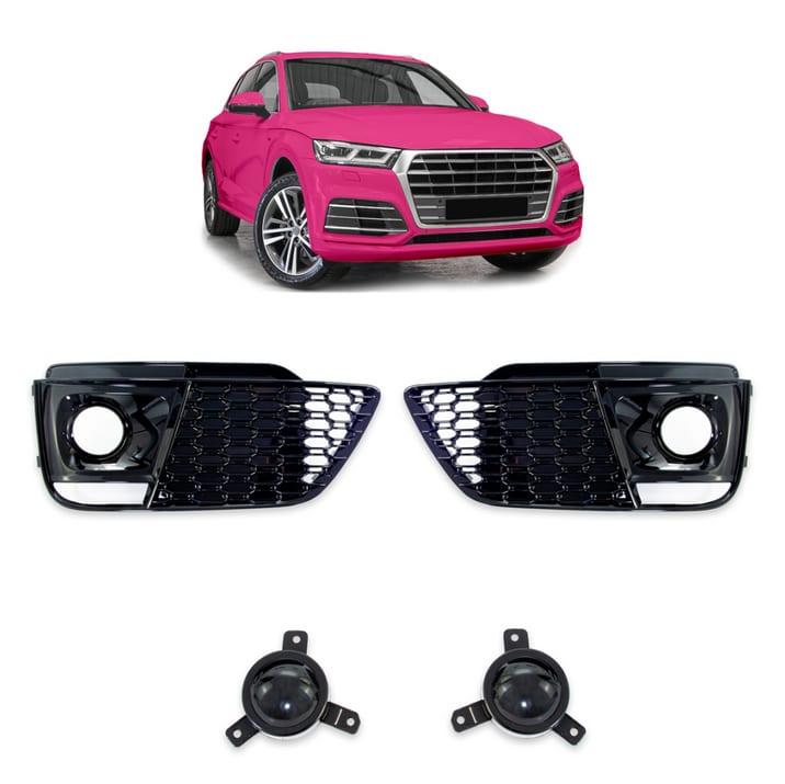 Ramka halogenów Audi Q5 FY Gloss Black