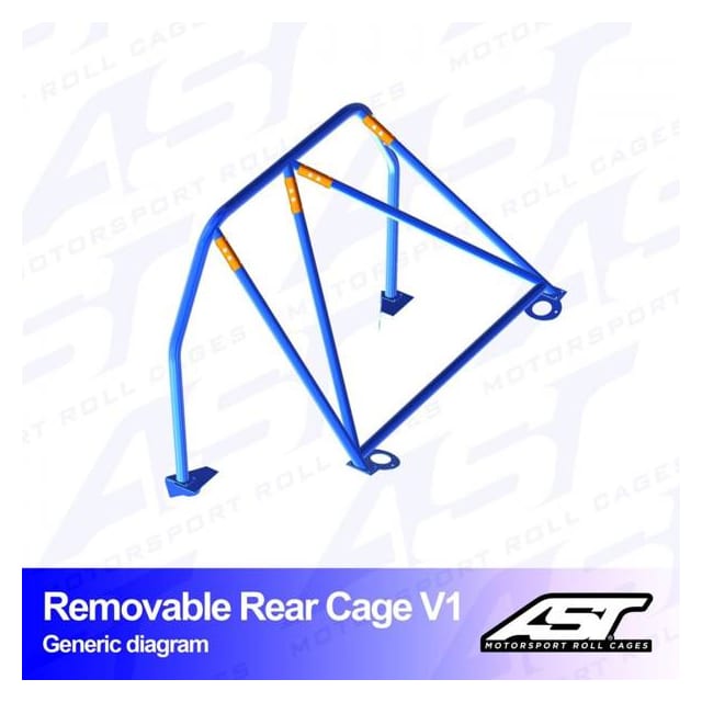 Roll Bar AUDI A3 / S3 (8V) 4-drzwiowa Sedan Quattro demontowalna tylna klatka V1