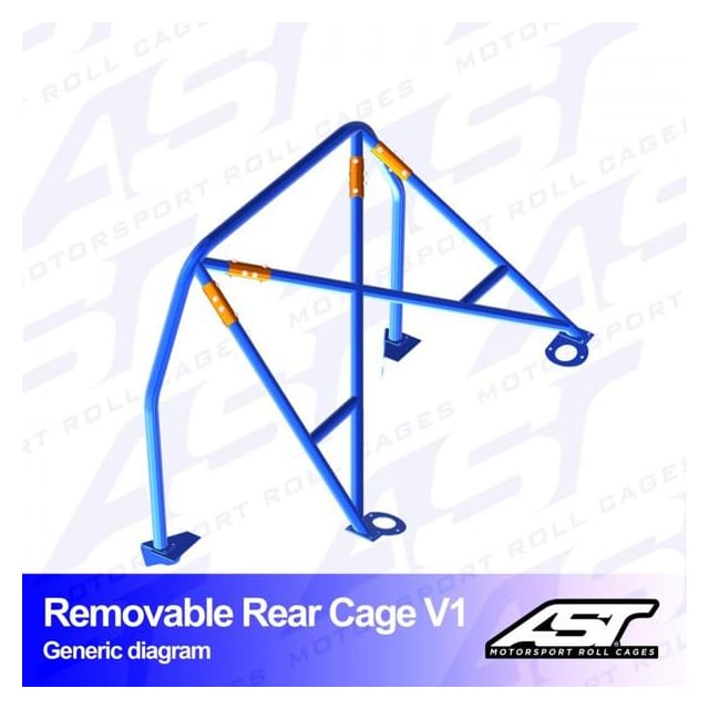 Roll Bar FORD Fiesta (Mk5/Mk6) (2002-2008) (JDH/JH) 3-drzwiowa Hatchback demontowalna tylna klatka V1