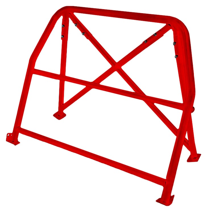 Rollbar skręcana pół klatka Fiat Seicento Cinquecento SC CC Red