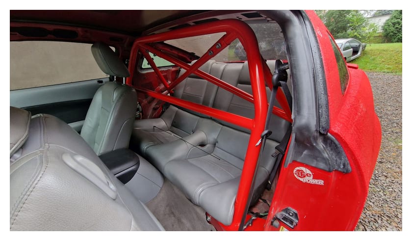 Rollbar skręcana pół klatka Ford Mustang V Red