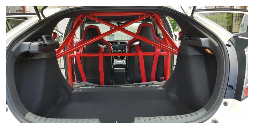 Rollbar skręcana pół klatka Honda Civic X Type R White