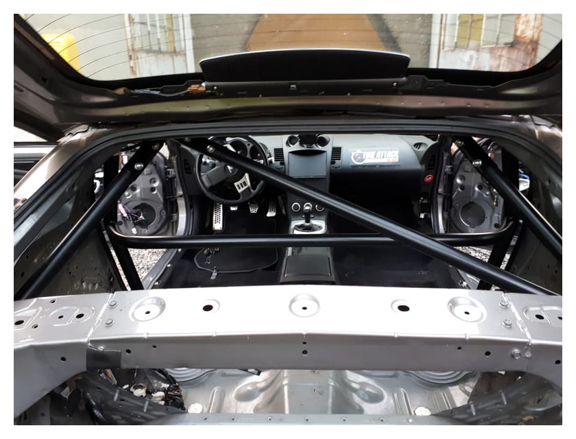 Rollbar skręcana pół klatka Nissan 350z White
