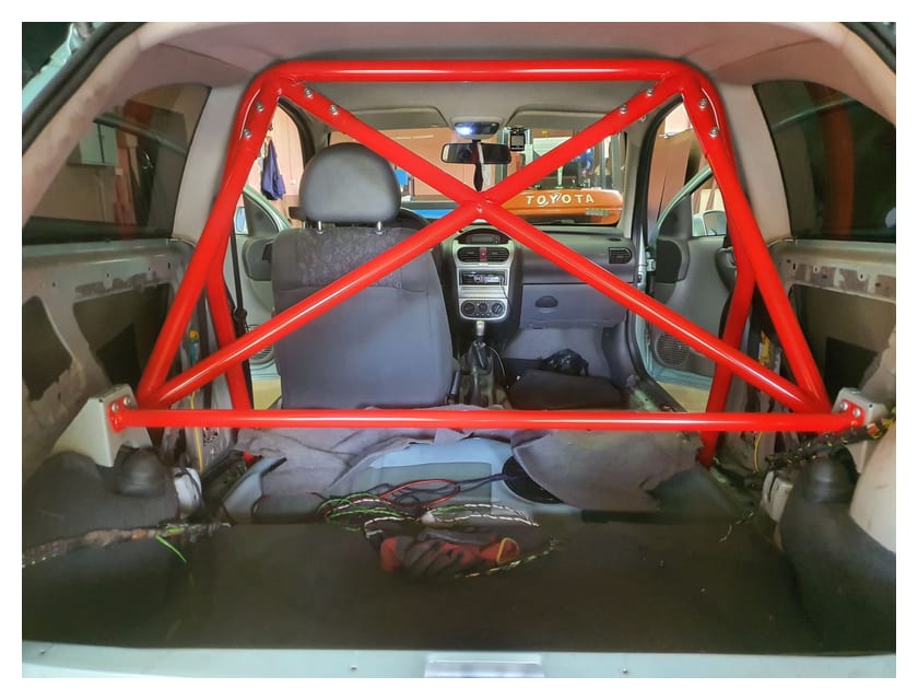 Rollbar skręcana pół klatka Opel Corsa C Black