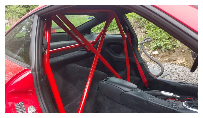 Rollbar skręcana pół klatka Porsche 911 964 933 Coupe Red
